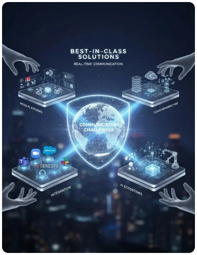 Best-in-class solutions for real-time communication and communication challenges